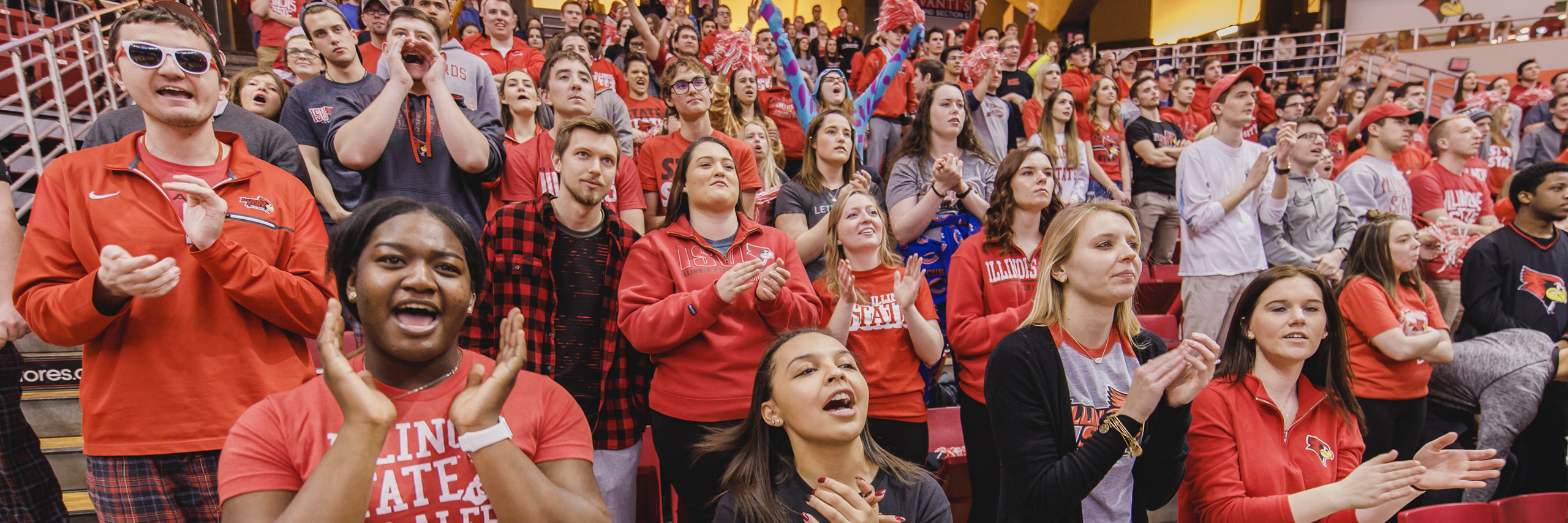 Crowd shot of students at a ISU game